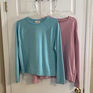 Two Universal Thread Light Blue  and pink 100% cotton sweatshirts